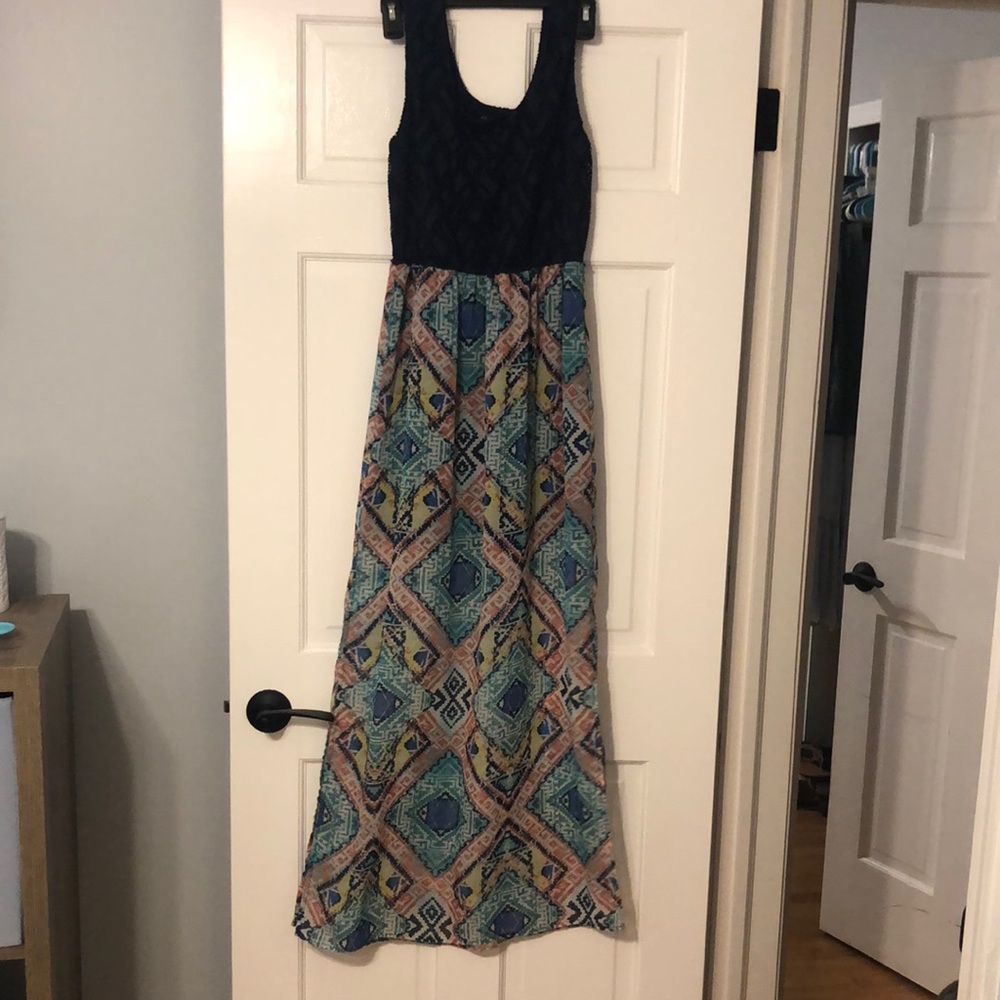 Navy patterned maxi S